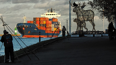 A container ship