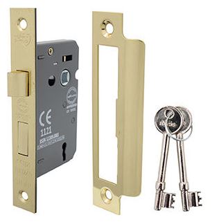 A door lock and key