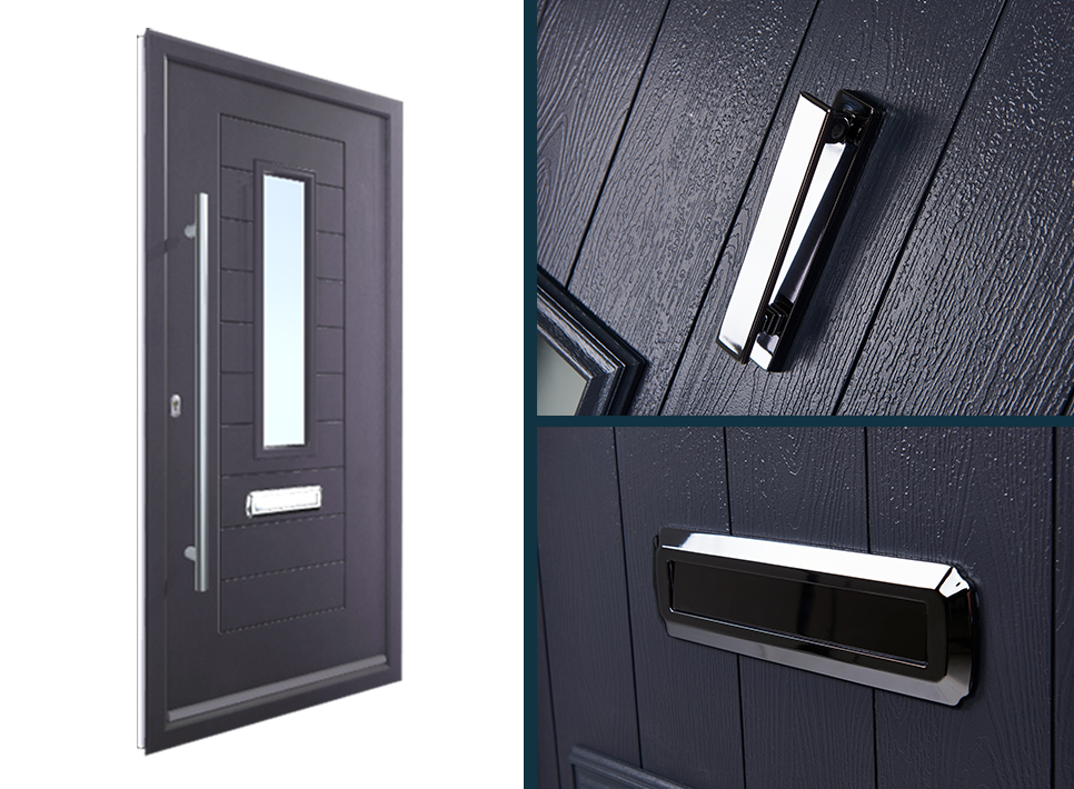 Dark grey composite doors