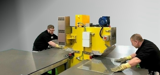 A machine for arrissed glass