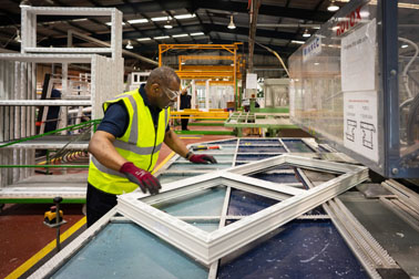 A man making windows