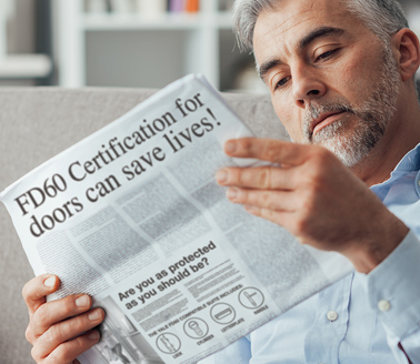 A man reading a newspaper