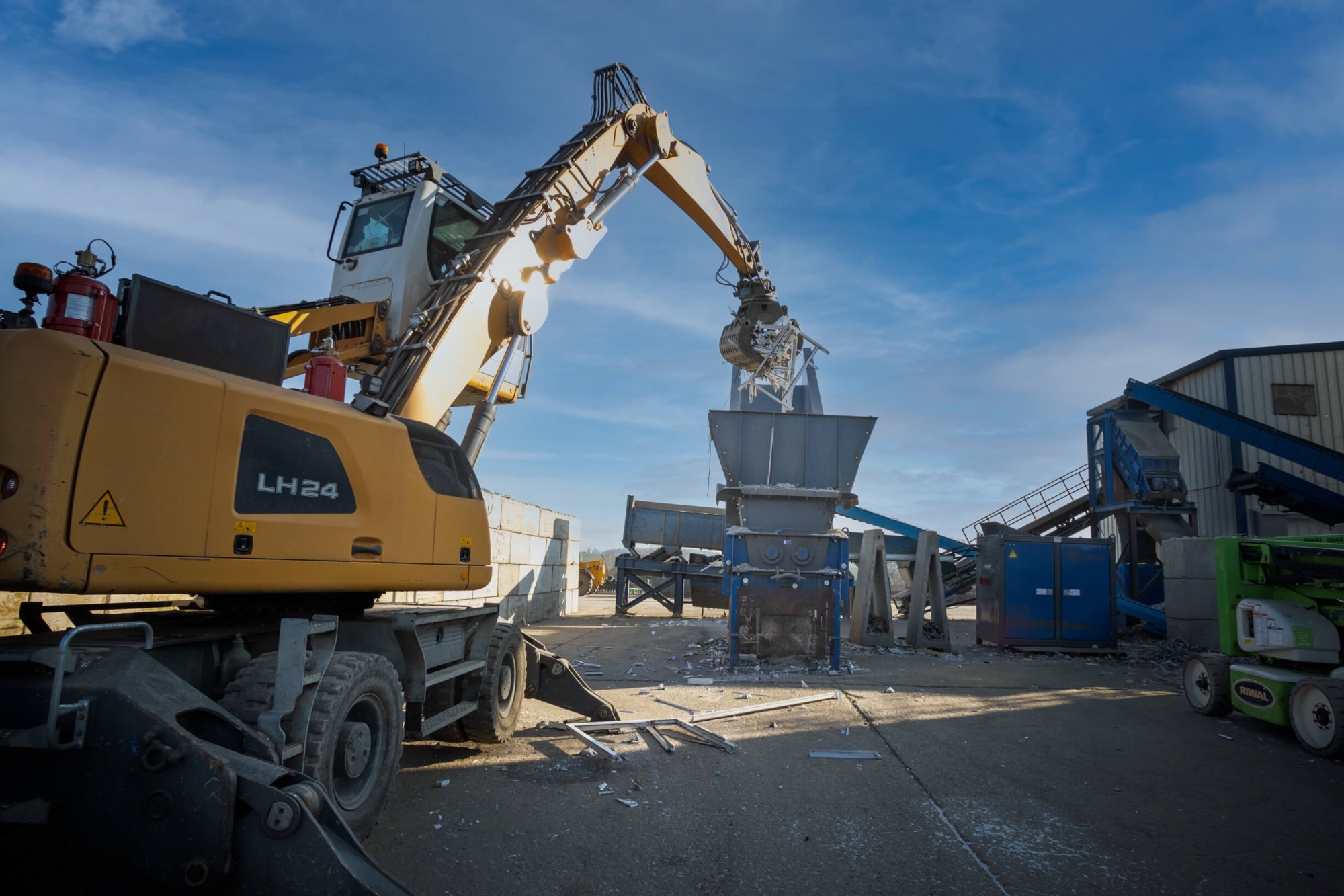 A recycling plant