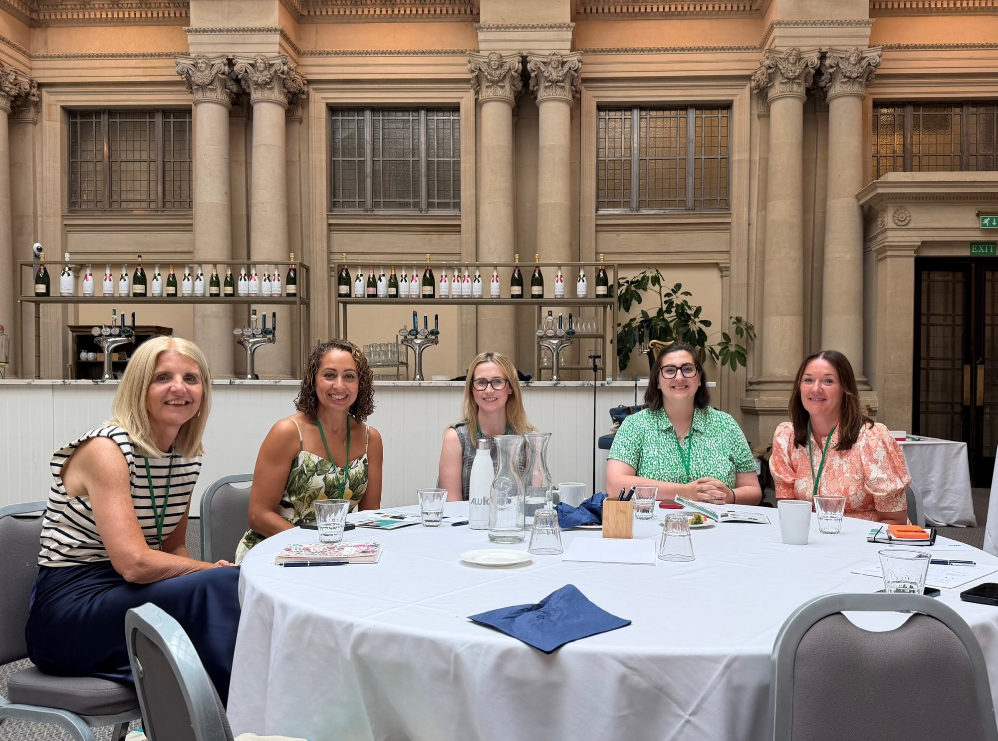 Alex Gallop (second left) and Rebecca Jones (fourth from left) at Bristol