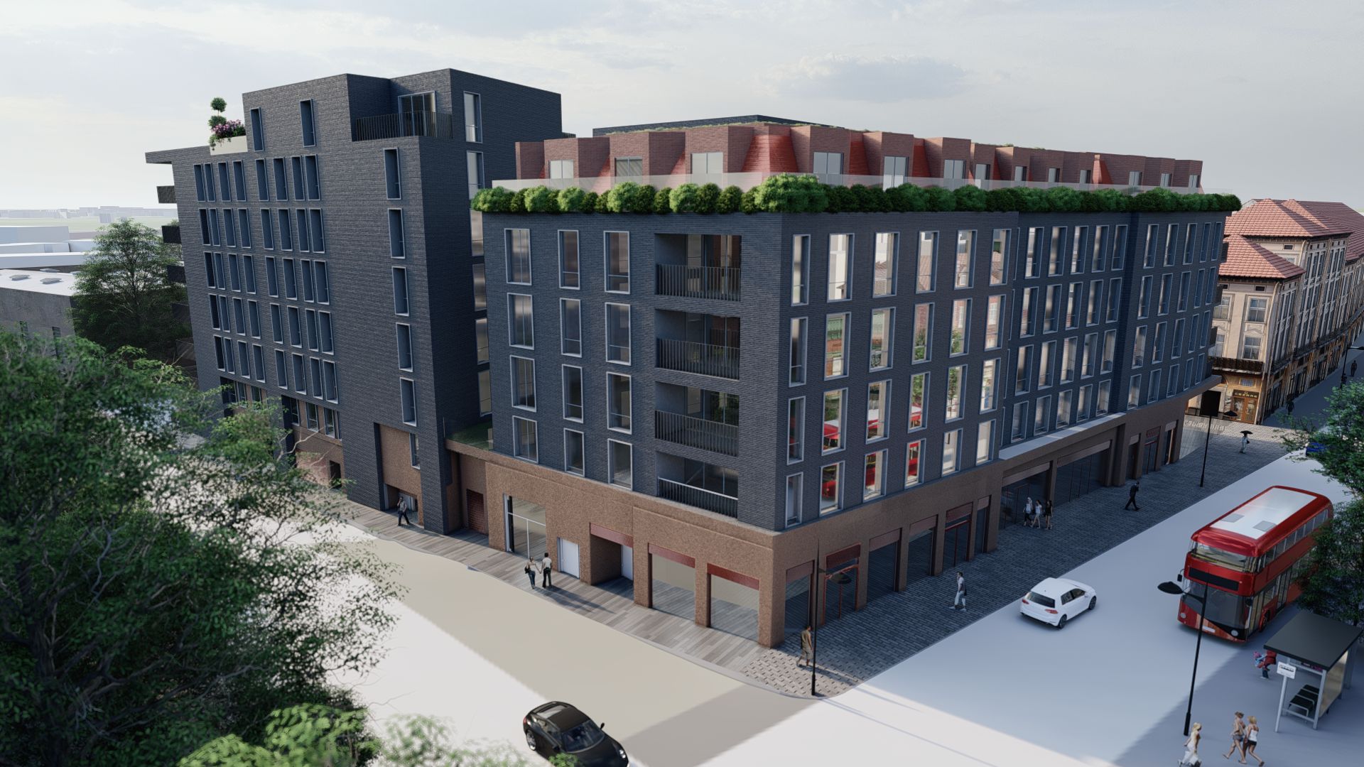 An artist's impression of Wilmott Dixon's planned new development in Brentford