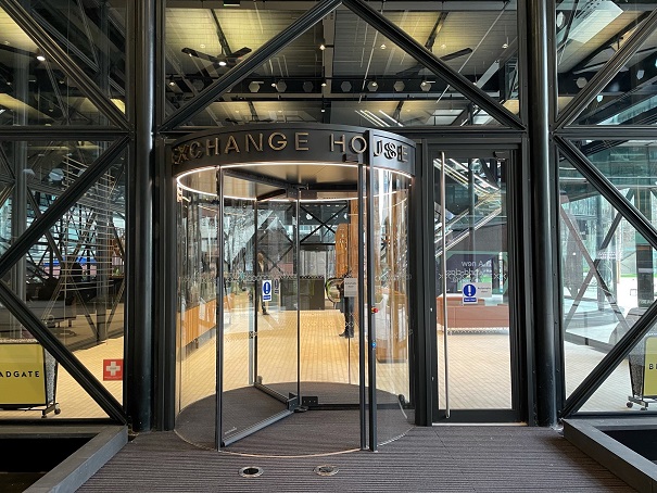 The new entrance at Exchange House in the City of London