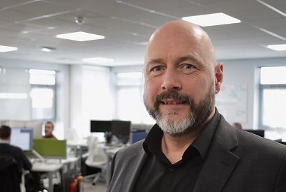 A man standing in an office