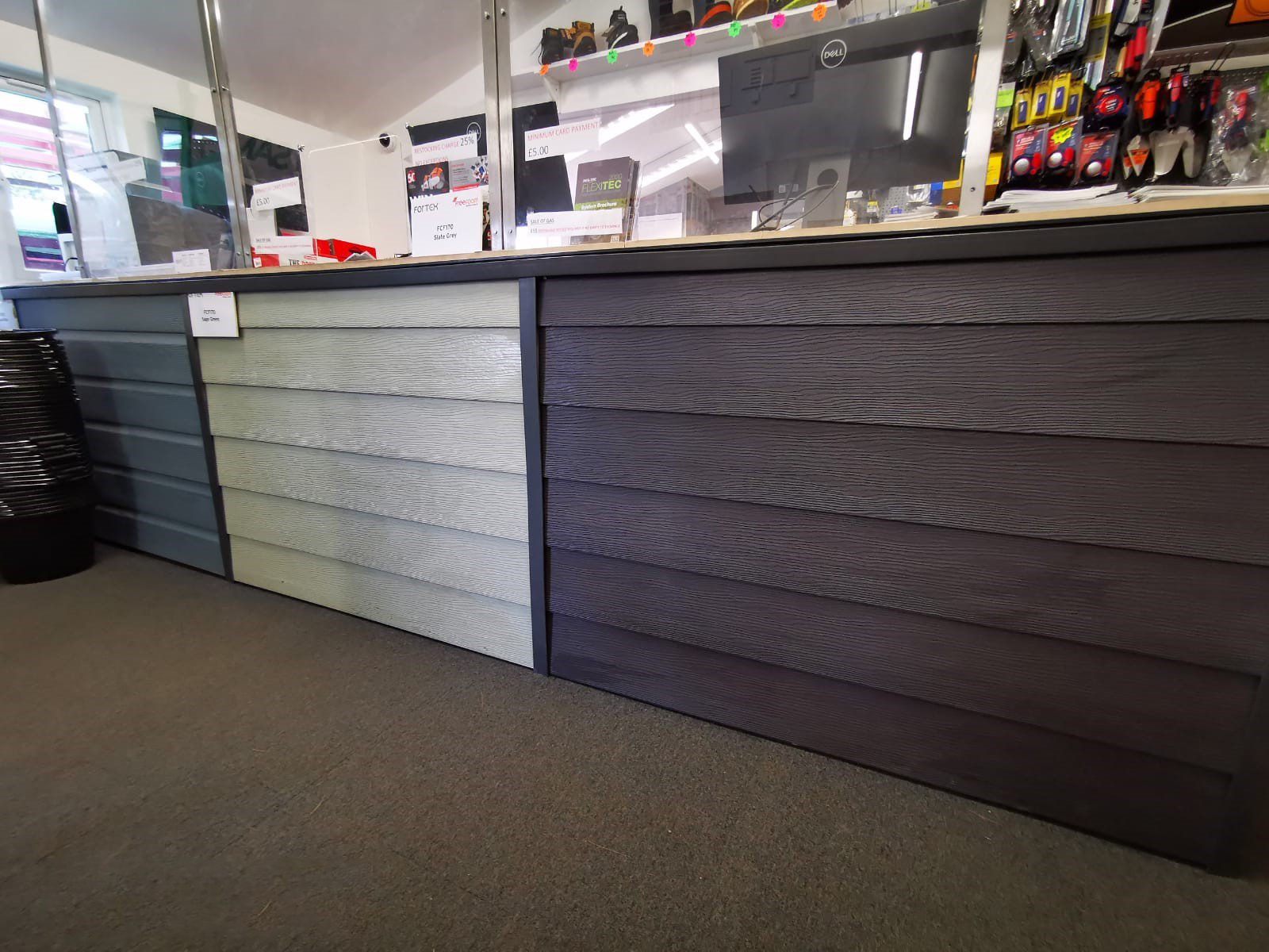 Fortex cladding at a trade counter