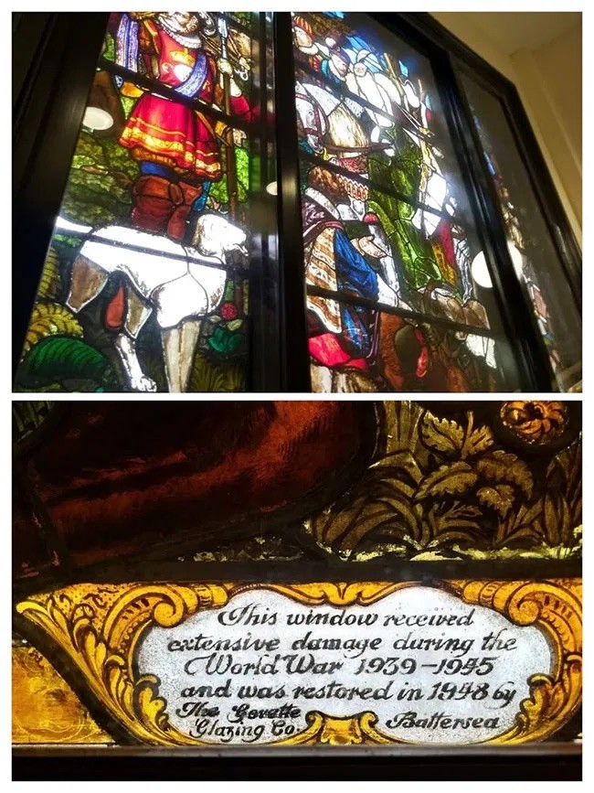 A stained glass window