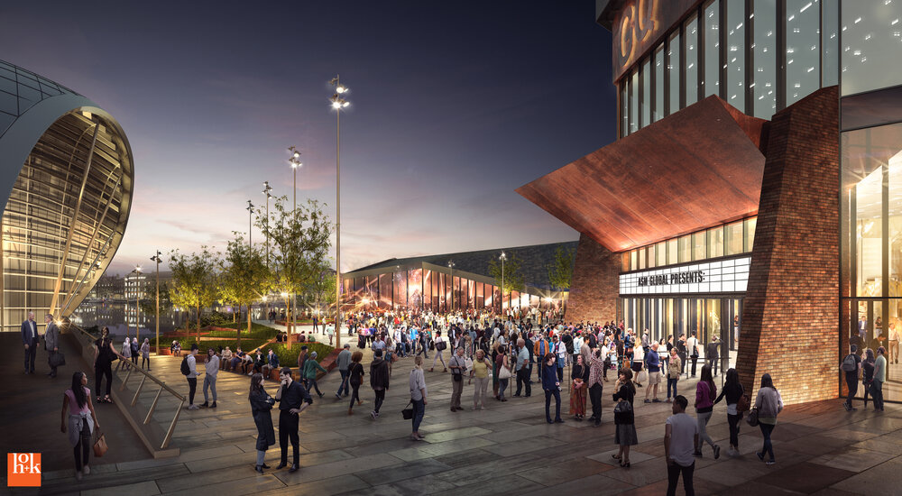 Impression of Gateshead Quays' £260 million arena conference and exhibition centre.