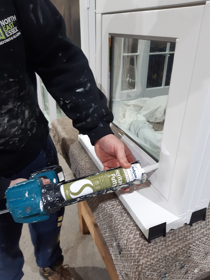 An installer using heritage sealant