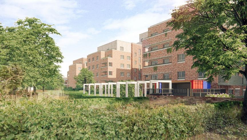 Artists' impressions of a housing development