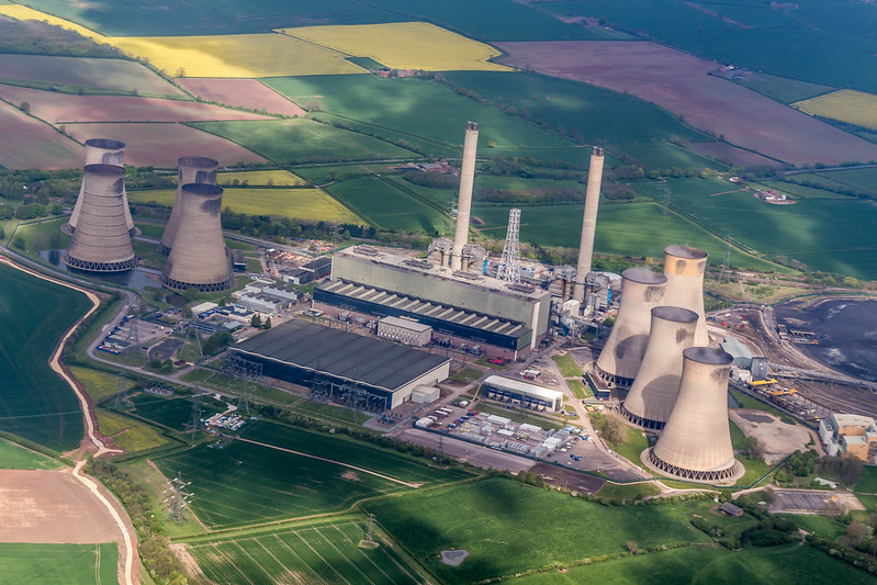A power station aerial shot