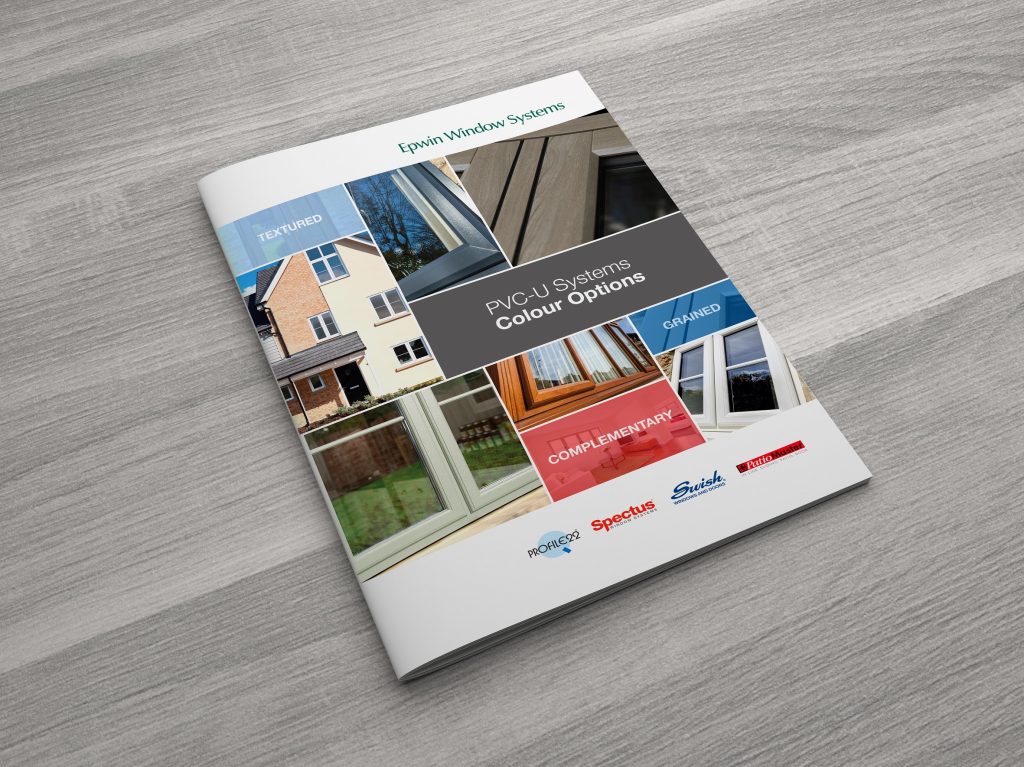The colour brochure for installers to show customers and the brochure more aimed at fabricators.