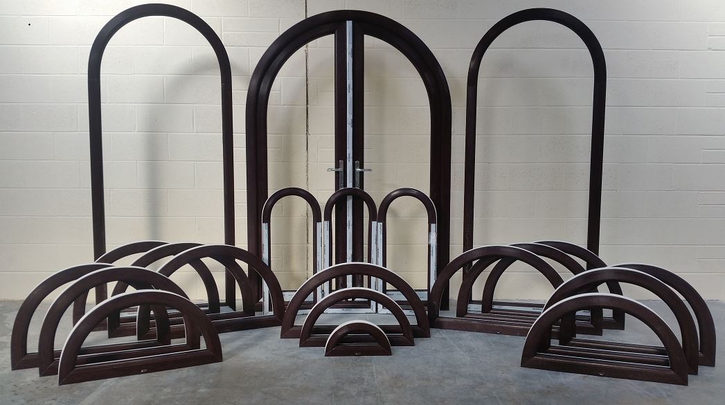 Arched window frame