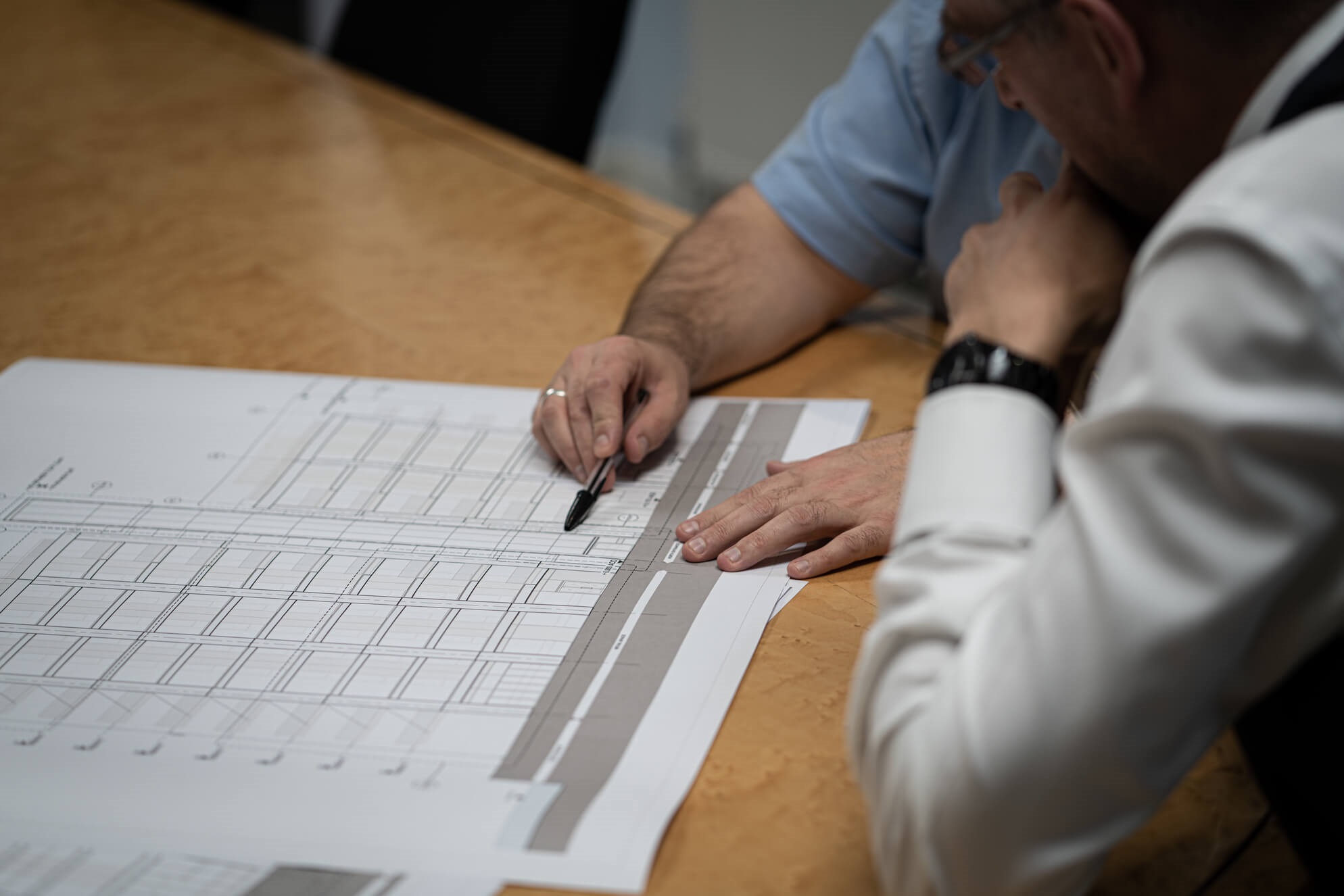 A person doing paperwork